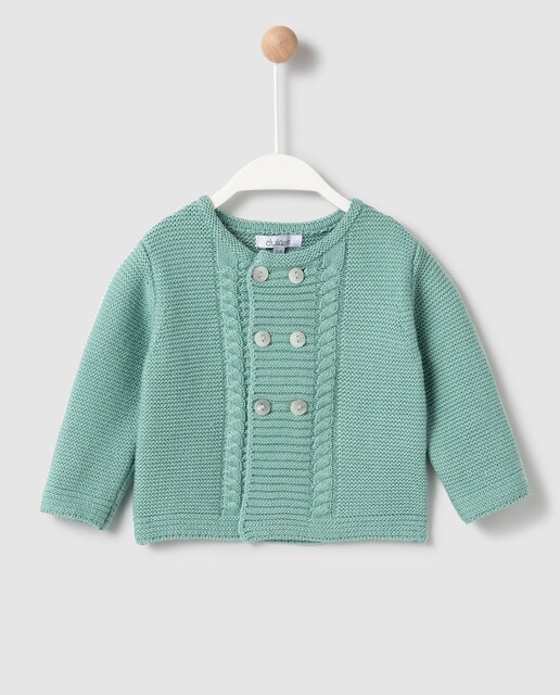 boys green cardigan