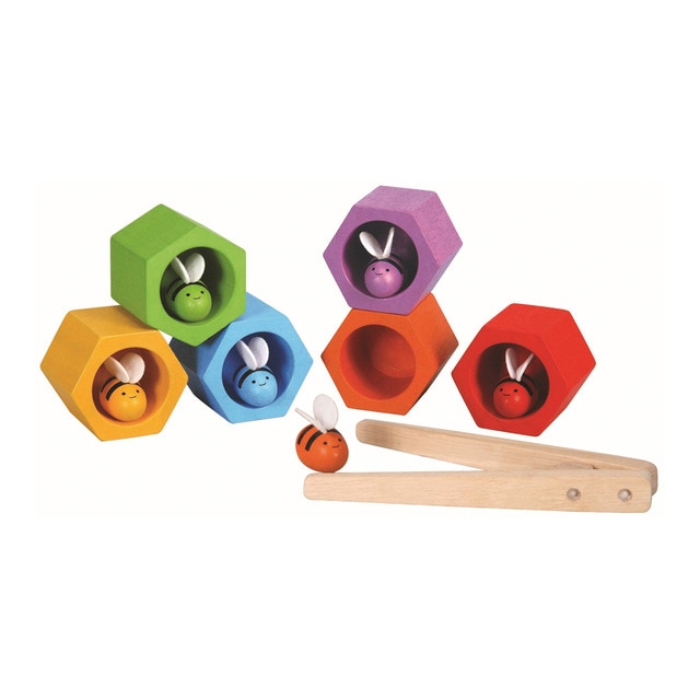 Abejas en la colmena juguetes de madera Plantoys