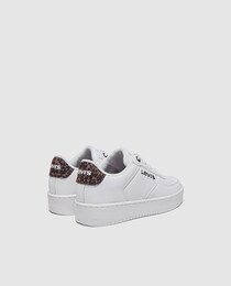 levis white platform trainers