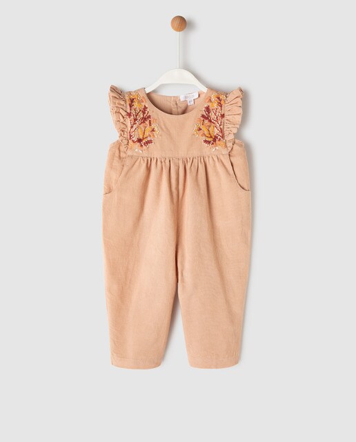 girls khaki dungarees