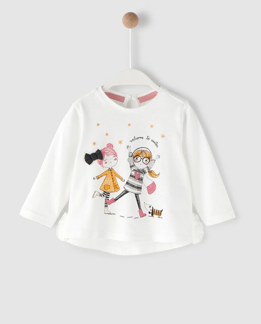Baby girls' white Tshirt with a print · Freestyle · Fashion · El Corte