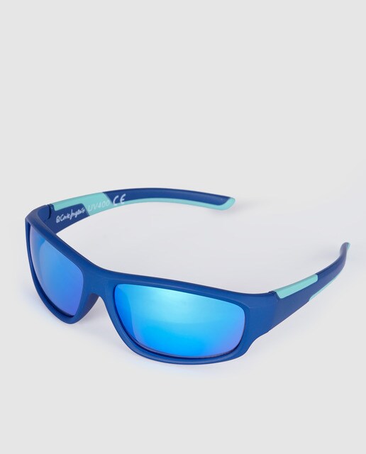 blue wrap around sunglasses