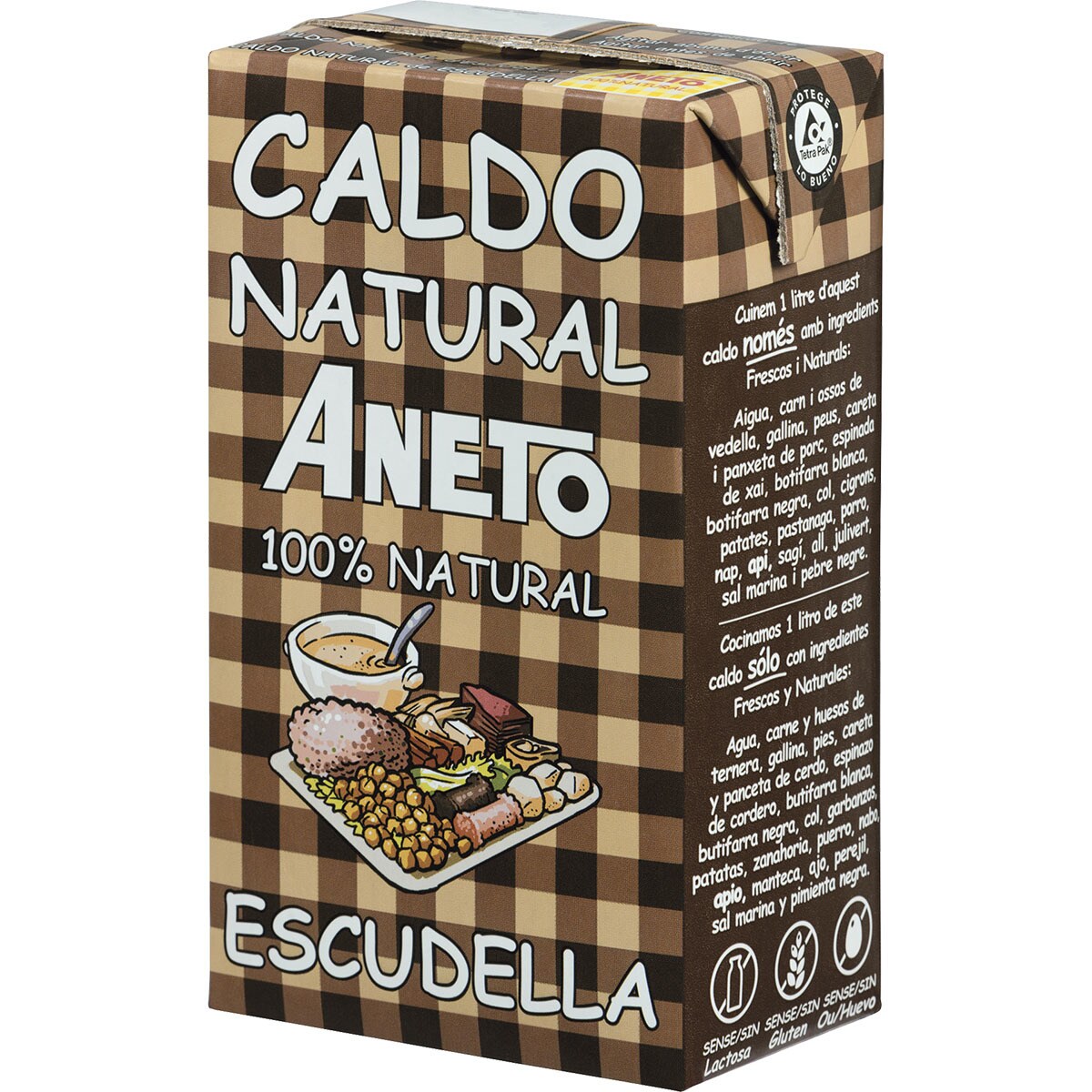 100 natural escudella meat and vegetable broth, glutenfree and