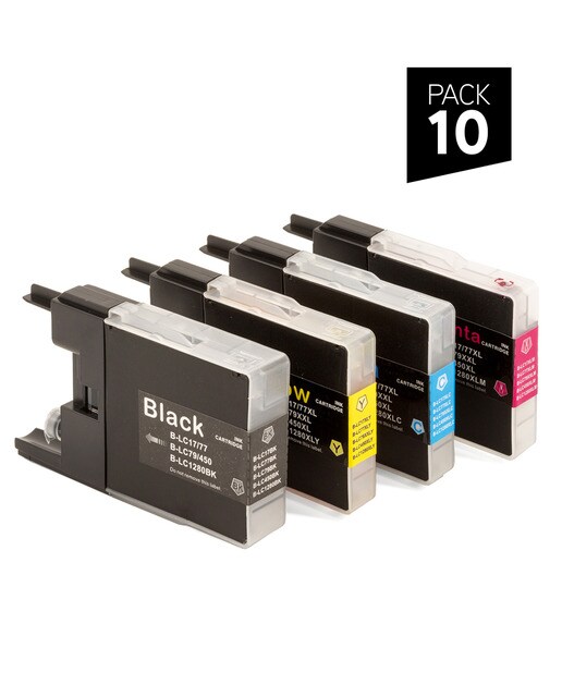 Pack 10 cartuchos genéricos ZP-Brother l