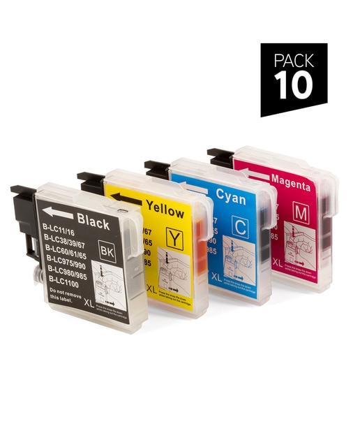 Pack 10 ZP-brother lc980/85 - lc 1100
