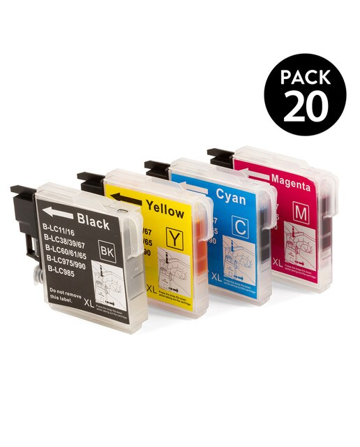 Pack 20 cartucho ZP-brother lc 985