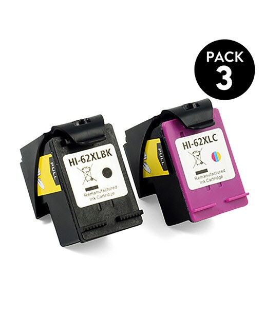 Pack 3 cartuchos ZP-cHP62 xl