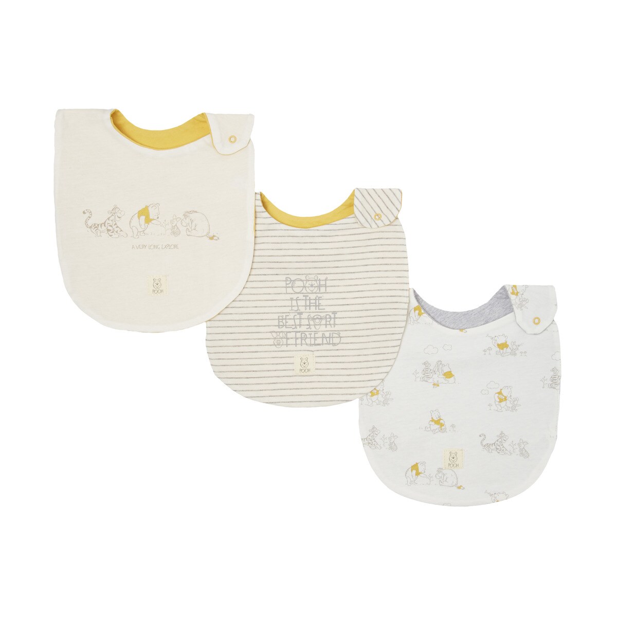 Imagem 0 de Pack de 3 Babetes Winnie the Pooh Estampados