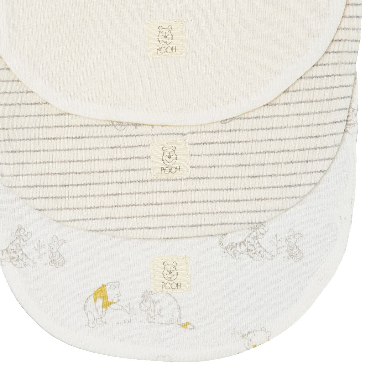 Pack de 3 Babetes Winnie the Pooh Estampados Amarelo-2