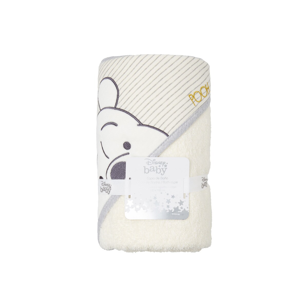 Capa de Banho Winnie the Pooh Bordada Amarelo / Cinzento-3