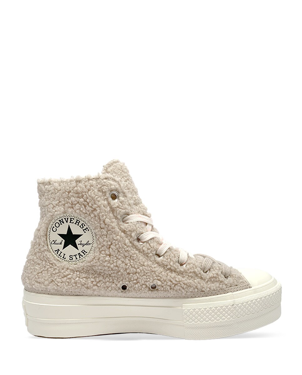 brown cozy club platform chuck taylor all star