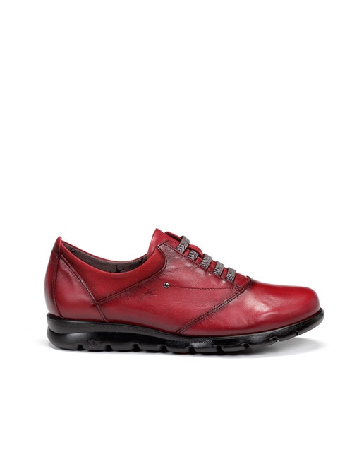 Fluchos - Zapatillas de mujer de piel Fluchosde color rojo.