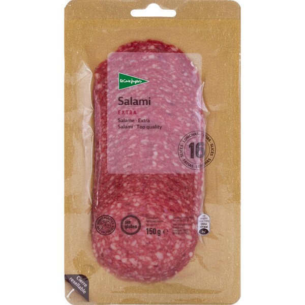 Comprar salami extra en lonchas sin gluten envase 150 g · EL CORTE