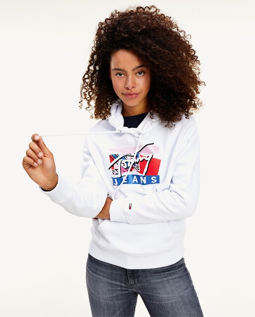 tommy jeans white hoodie