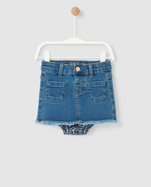 baby blue denim skirt