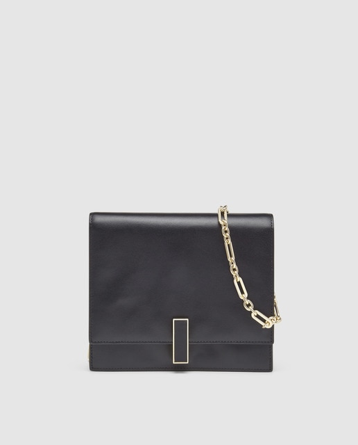 black leather mini crossbody bag