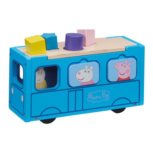 Autobus Del Cole De Madera De Peppa Pig Juguetes Hipercor