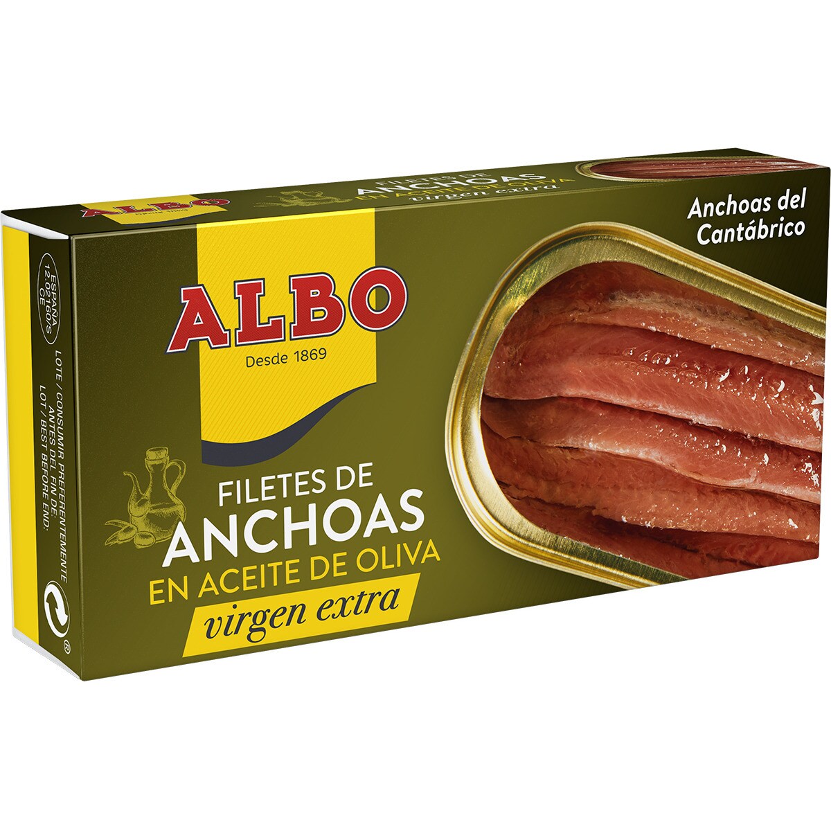 Comprar filetes de anchoa en aceite de oliva virgen extra lata 29 g