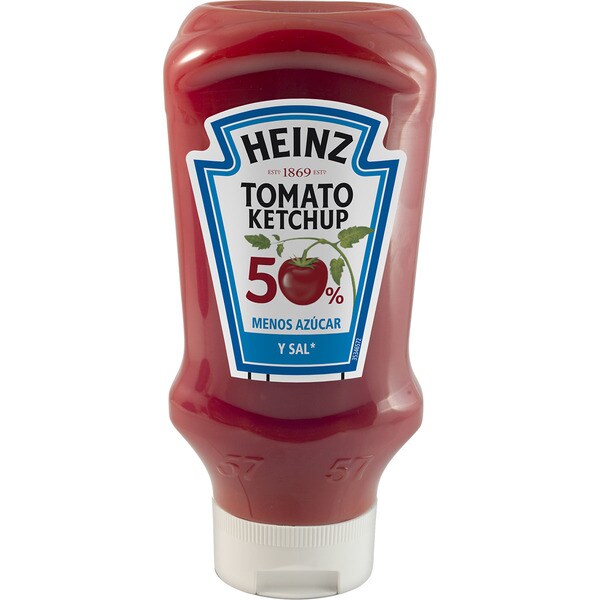 Buy Light ketchup 50 less sugar and salt container 550 g · HEINZ