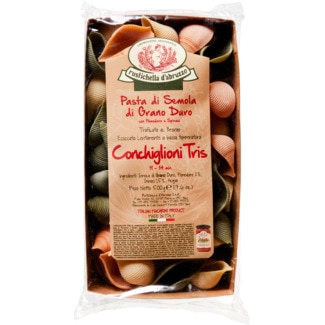 Rustichella D'Abruzzo Conchiglion Tris embalagem 500 g