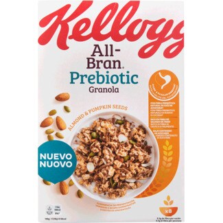 Kellogg's All-Bran Granola Prebiótico com Amêndoas e Sementes de Abóbora embalagem 380 g