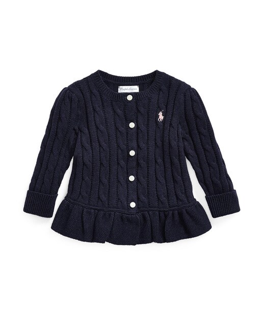 baby girl cable knit cardigan