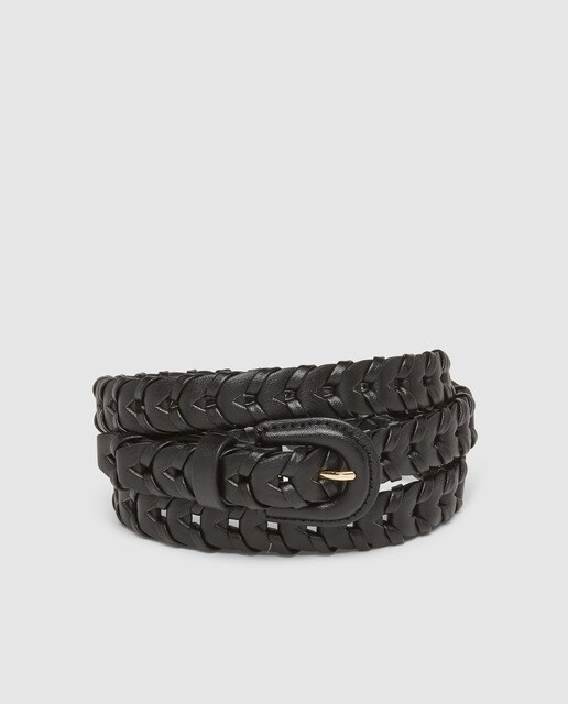 thin black belt womens