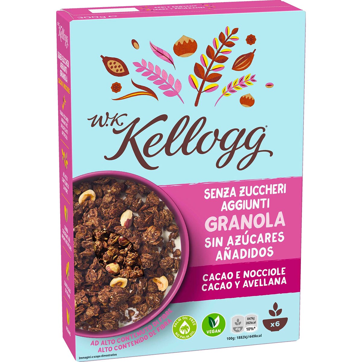 Buy Granola cereals with cocoa and hazelnuts and no added sugar packet