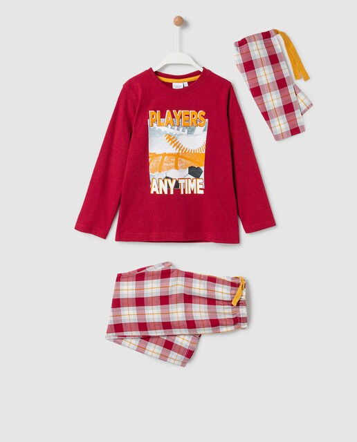 baby red check pyjamas