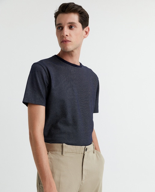 navy blue short sleeve shirt