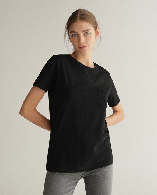 womens plain crew neck t shirts