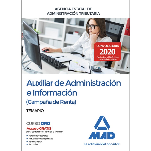 Auxiliar de administración e información de la agencia estatal de administración tributaria. Temario