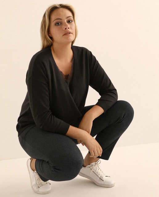 plus size wrap sweater