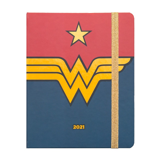 Agenda 2020/2021 Semana Vista Premium 17 Meses 16,5x20 Wonder Woman Grupo Erik Editores Azul Multilingüe