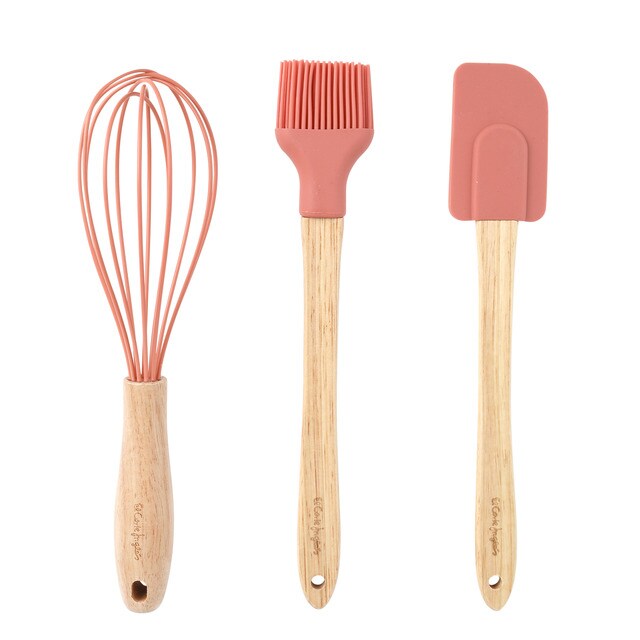 pink silicone baking set