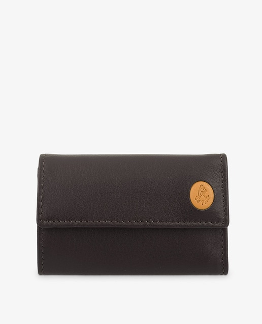 El Potro men's dark brown leather keyring with clasp