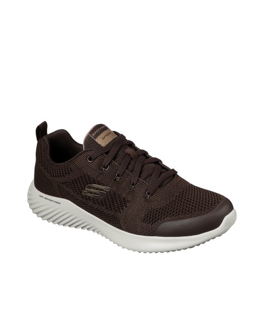 skechers memory foam mens brown