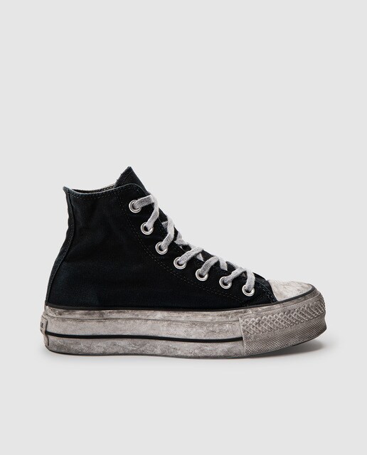 converse noir plateforme