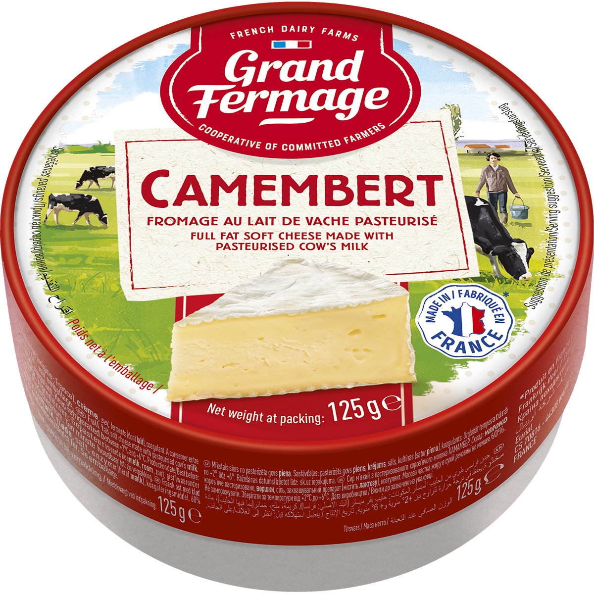 Buy Camembert cheese made with pasteurised milk box 125 g · GRAND