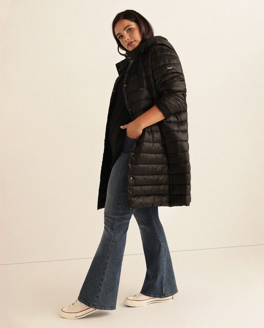 plus size quilted coat