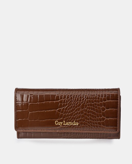 Guy Laroche women's brown wallet with mock-croc embossing · Women's fashion  · El Corte Inglés