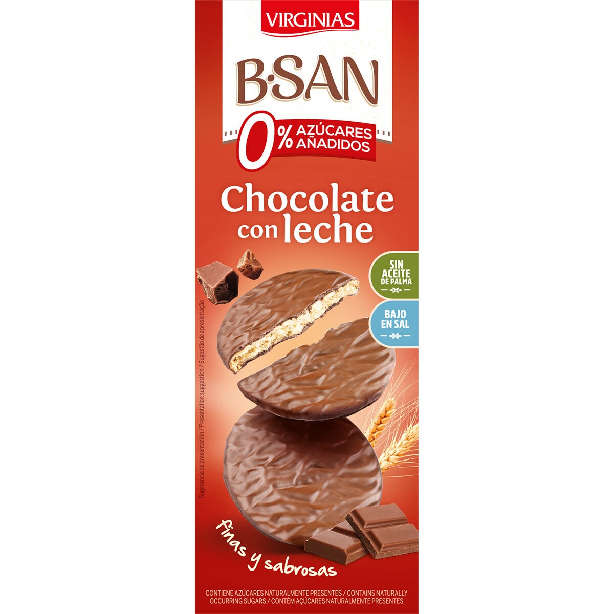 Comprar B-San Galletas Con Chocolate Con Leche 0% Azúcares Añadidos ...