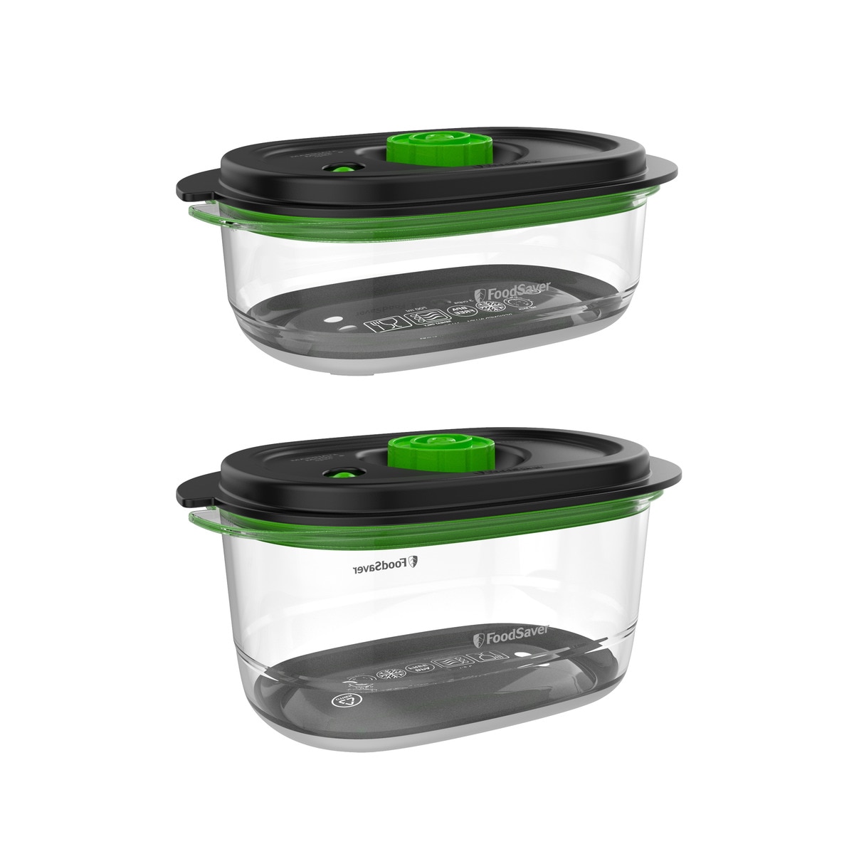 Foodsaver – Pack de 2 recipientes FoodSaver Fresh Containers FFC025X para envasado al vacío.