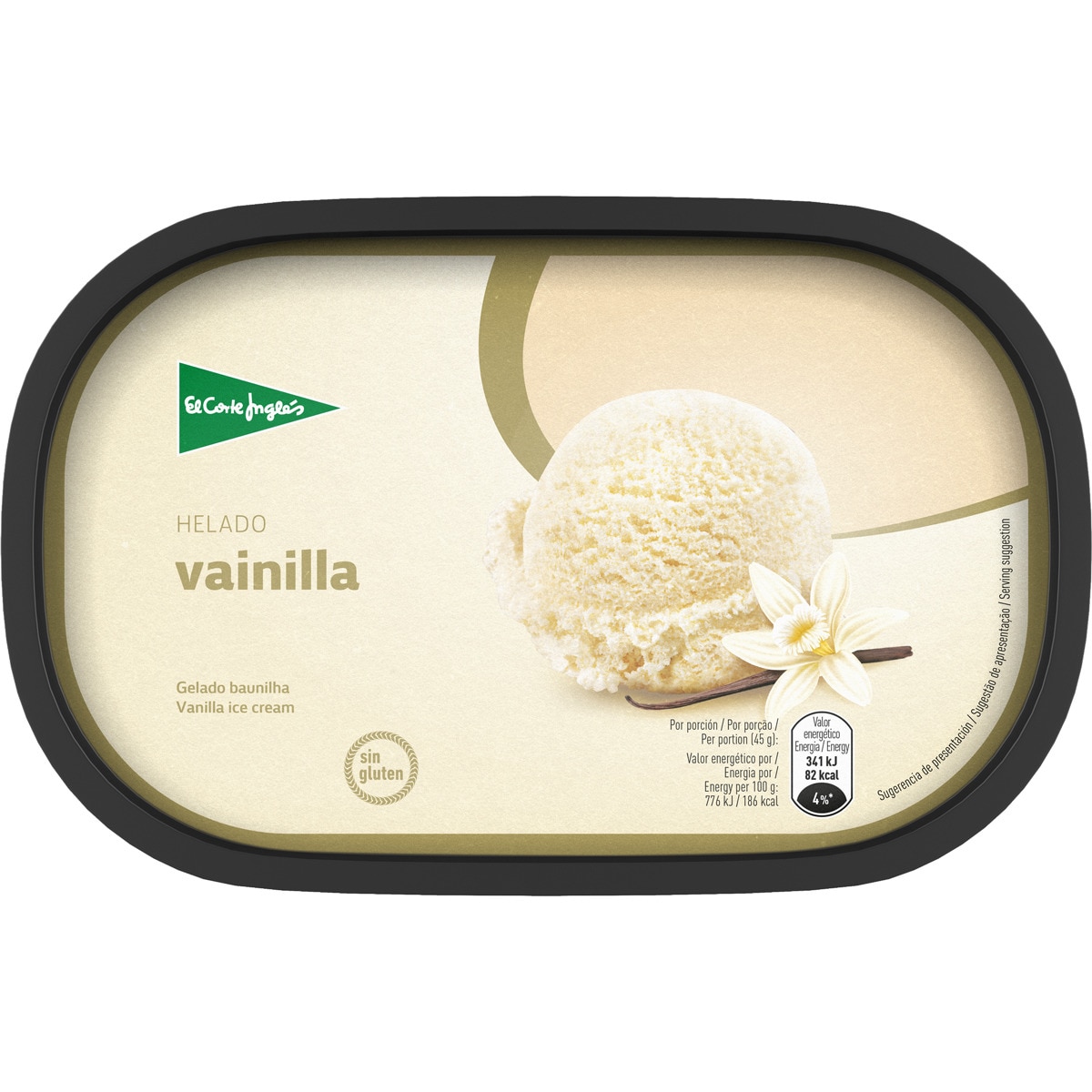 Helado De Vainilla Tarrina 1 L · El Corte Ingles · Supermercado El