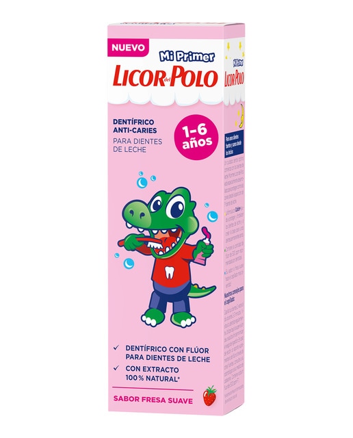 Pasta de dientes con fluor para dientes de leche Licor del Polo