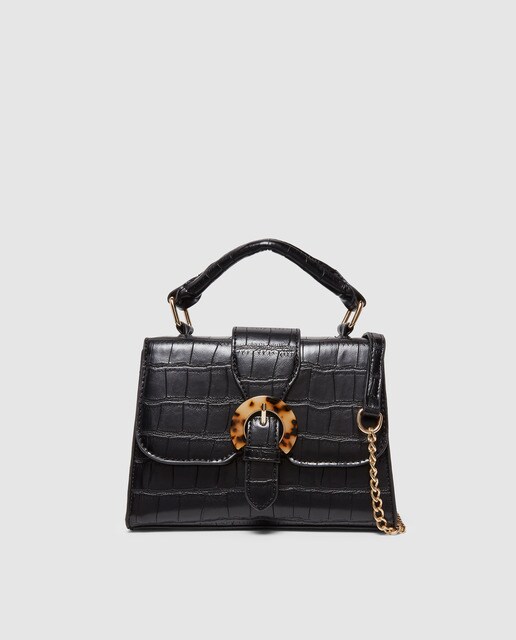 mini sac effet croco