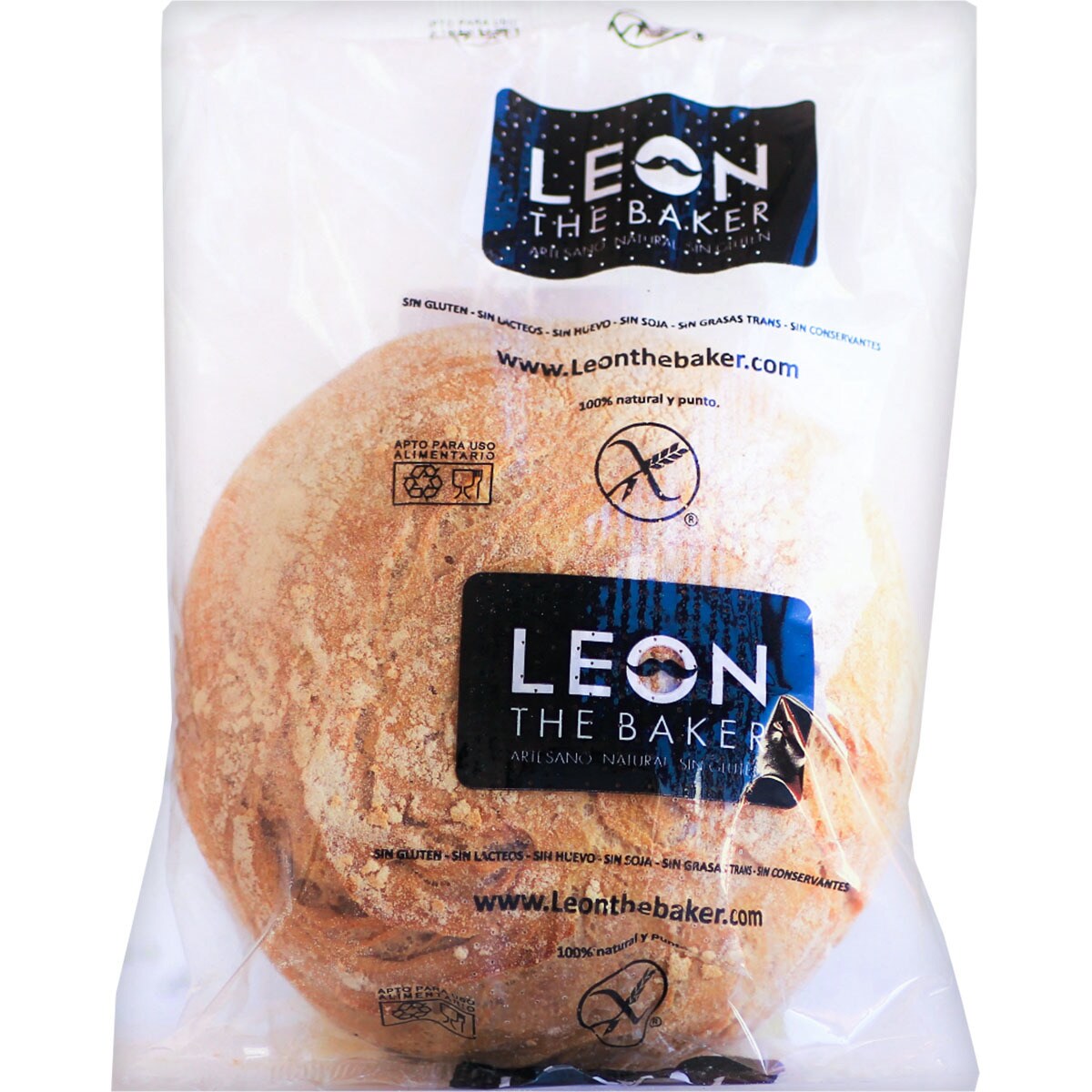 Pan hogaza de masa madre sin gluten envase 470 g · LEON THE BAKER