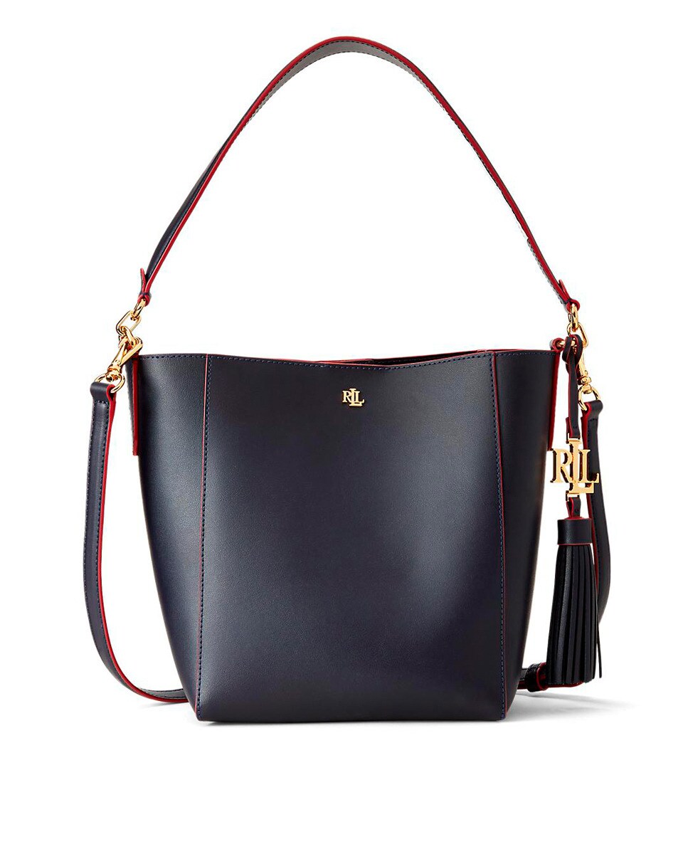 Lauren Ralph Lauren Adley small navy blue calfskin leather hobo bag · Fashion · El Corte Inglés