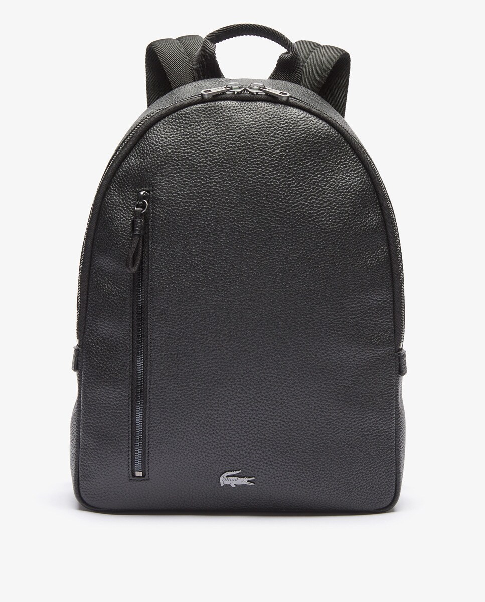 Lacoste men's black leather backpack with zip · Lacoste · Fashion · El