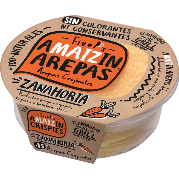 Corn snack with carrot 100% natural tub 75 g